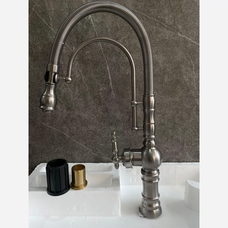 شیر سینک فنری سزار تک منظوره کروم مات