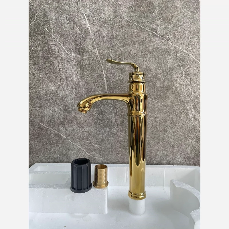 شیر پایه بلند طلایی ( روشویی ) مدل هلن