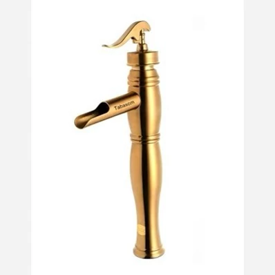 شیر پایه بلند طلا مات ( روشویی ) مدل میلاش