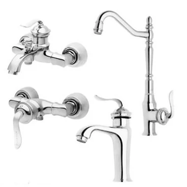 ست چهار تیکه شیرآلات تبسم مدل بامبو کروم